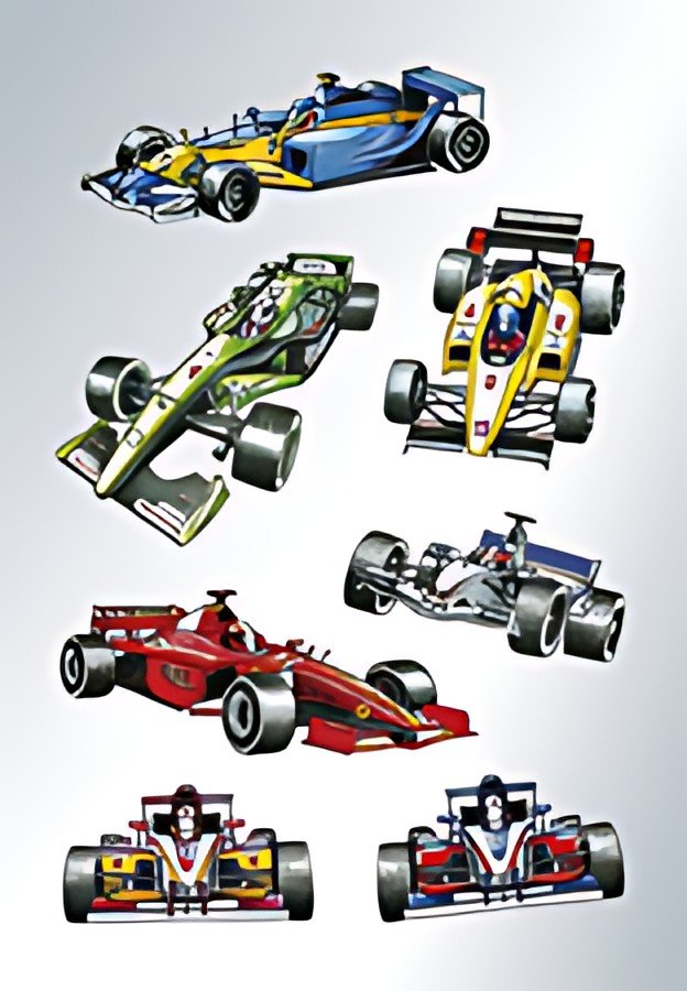 HERMA sticker DECOR "Voitures de course"