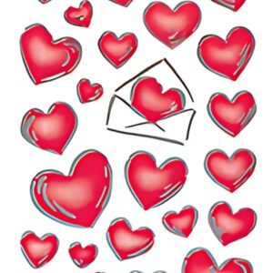 HERMA Sticker DECOR "Coeurs & Lettres", gravure en argent