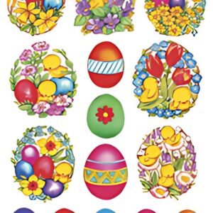 HERMA Stickers de Pâques DECOR "Fleurs et poussins"
