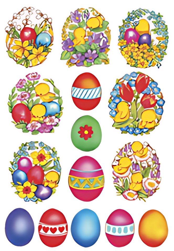 HERMA Stickers de Pâques DECOR "Fleurs et poussins"