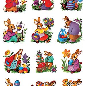 HERMA Stickers de Pâques DECOR "Lapins nostalgiques"