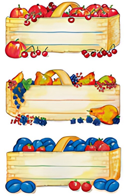 HERMA Étiquette de cuisine Corbeille de fruits, 76x35 mm