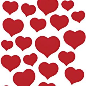 HERMA Sticker MAGIC "Coeurs rouges", Stone