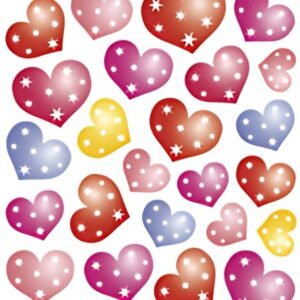 HERMA Sticker MAGIC "Coeurs étoilés", film plastique