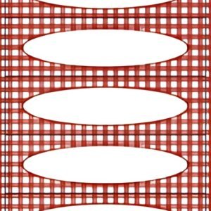 HERMA Étiquette de cuisine Carreau Vichy, 76 x 23 mm, rouge