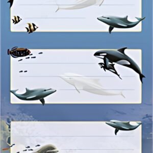 HERMA Étiquette pour livre "Dauphins", 76 x 35 mm