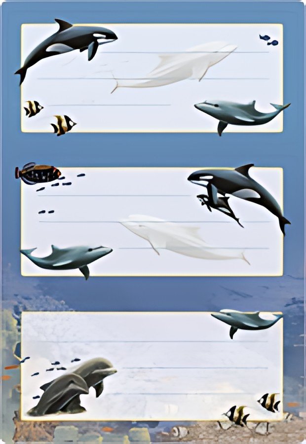 HERMA Étiquette pour livre "Dauphins", 76 x 35 mm