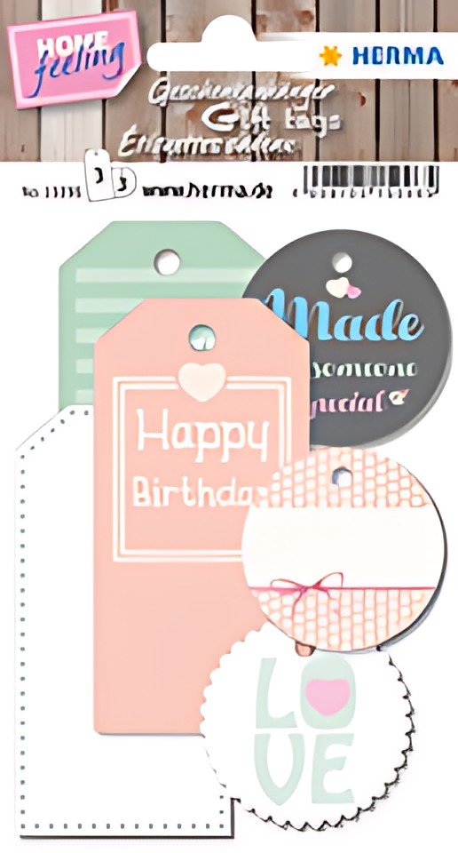 HERMA Etiquettes cadeau HOME feeling, coloré