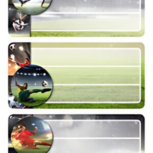 HERMA Étiquettes pour livres "Football", pailleté