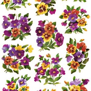 HERMA Autocollants DECOR "Violettes", pailleté