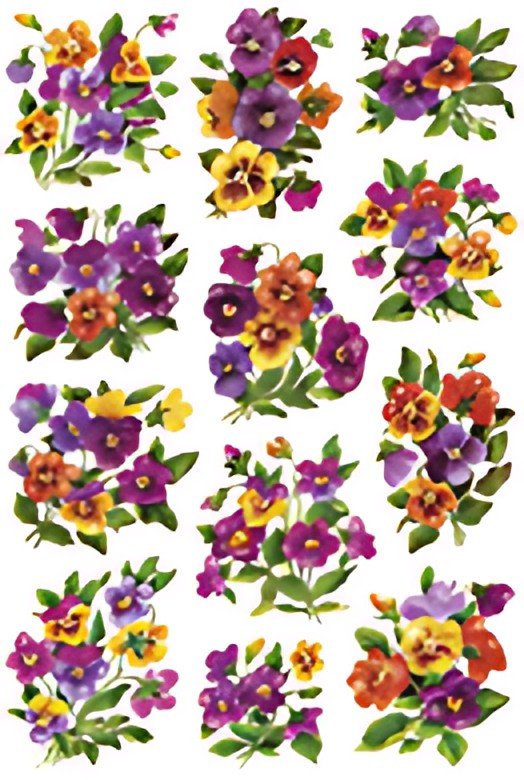 HERMA Autocollants DECOR "Violettes", pailleté
