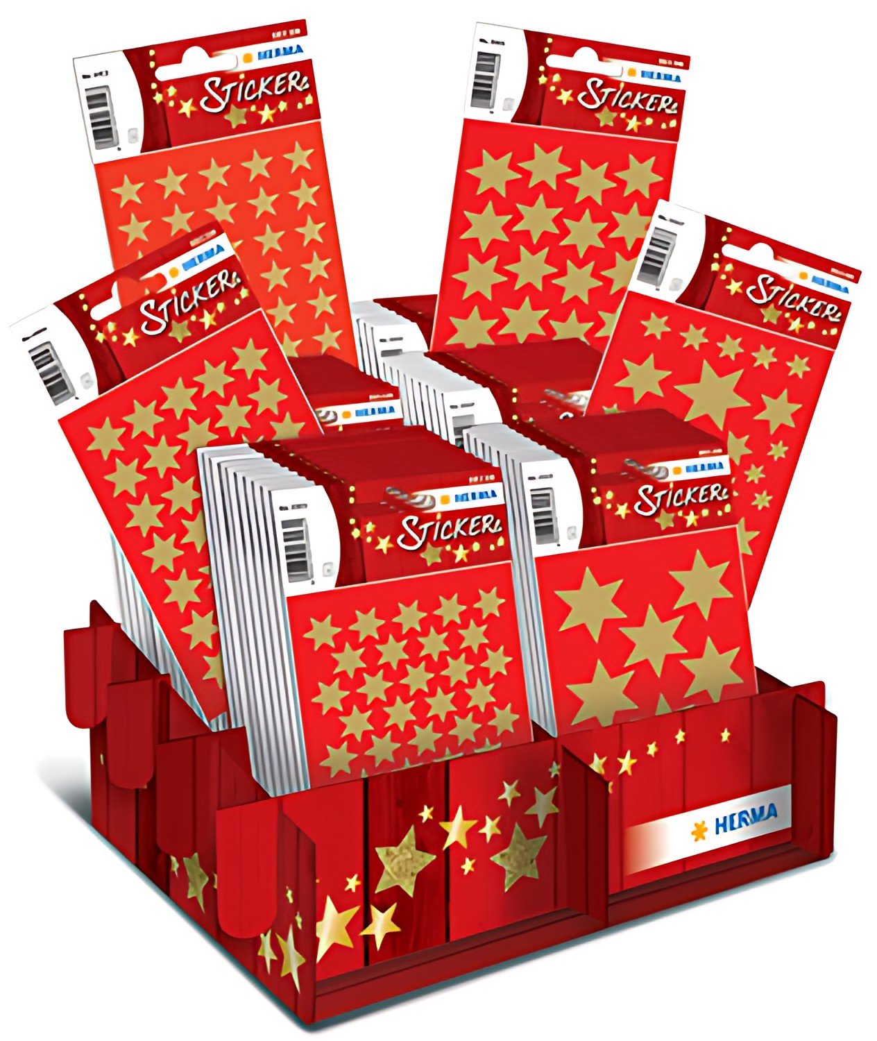 HERMA Autocollants de Noël DECOR "étoiles dorées", en