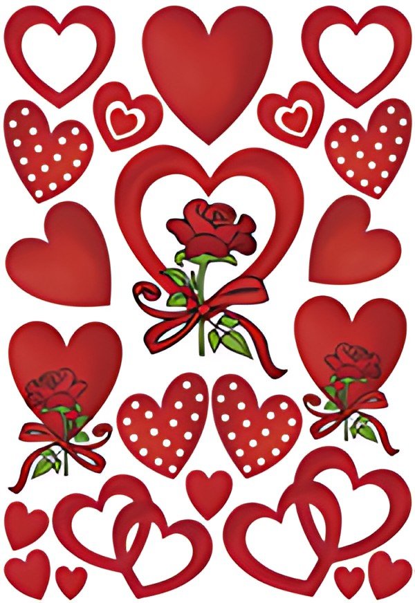 HERMA Sticker DECOR "Coeurs & Roses"