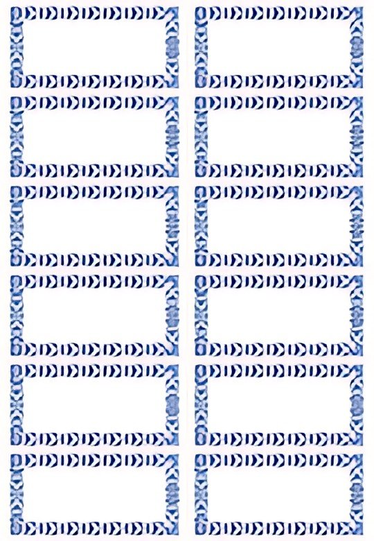 HERMA Étiquette de cuisine Bordure bleu