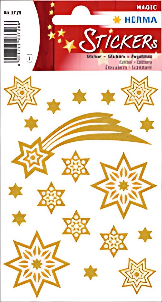 HERMA Autocollants de Noel MAGIC "étoile & étoile filante"