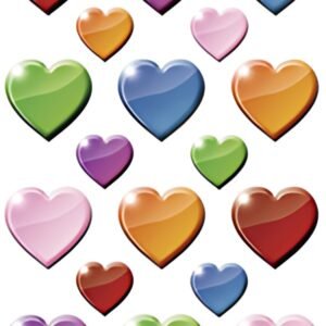 HERMA Sticker DECOR "Coeurs multicolores"