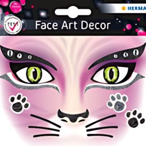HERMA Face Art Sticker visage "Chat rose"