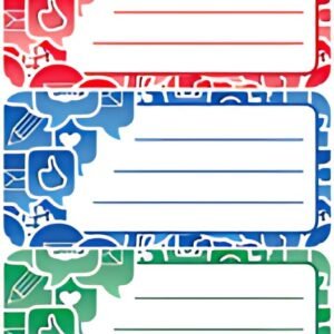 HERMA Etiquettes pour livres "Social Icons", 76 x 35 mm