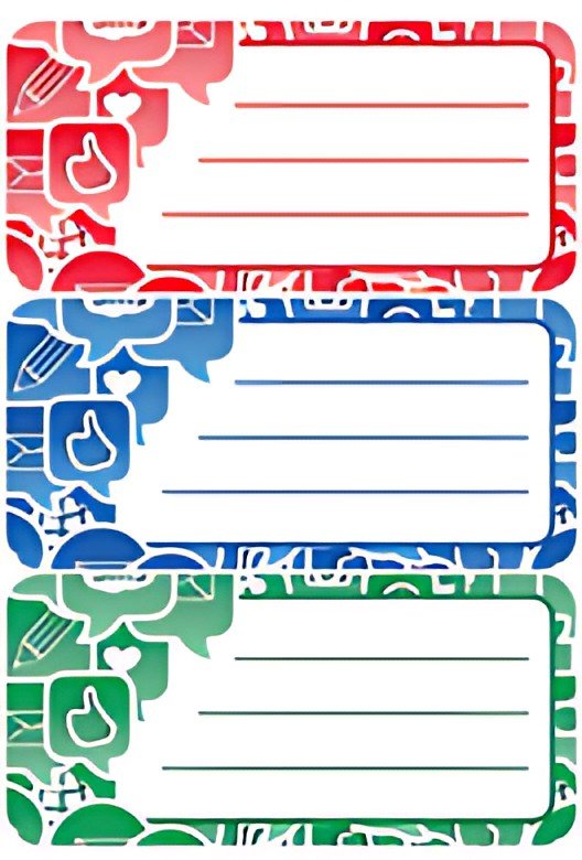 HERMA Etiquettes pour livres "Social Icons", 76 x 35 mm