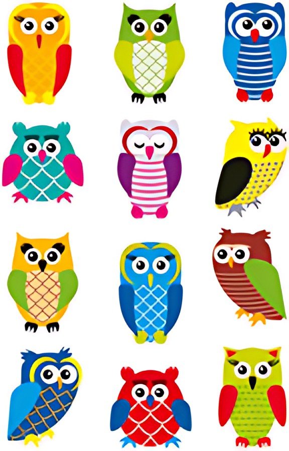 HERMA Sticker MAGIC "Chouettes", film scintillant