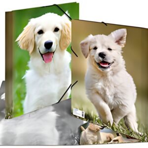 HERMA Chemise élastique "chiens", transparent, en PP, A4,