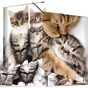HERMA chemise élastique "chats", en PP, A3