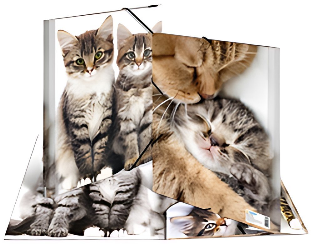 HERMA chemise élastique "chats", en PP, A3