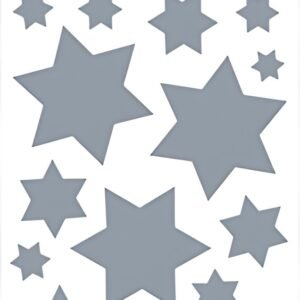 HERMA Image de Noël pour fenêtre "étoiles", argent