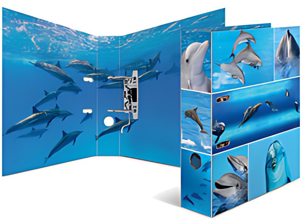 HERMA Classeur à levier à motifs "Animals", A4, dauphins