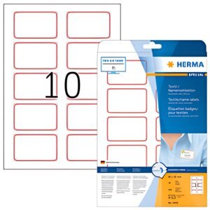 HERMA Etiquettes badges 80 x 50 mm, soie d'acétate, marge