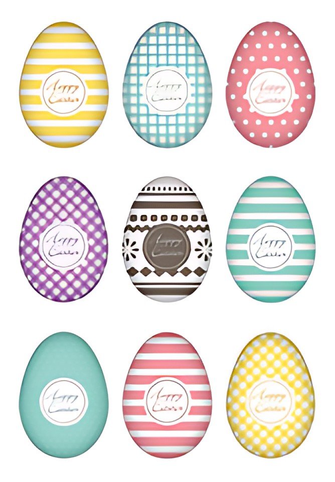 HERMA Sticker de Pâques TREND "set d'oeufs colorés"