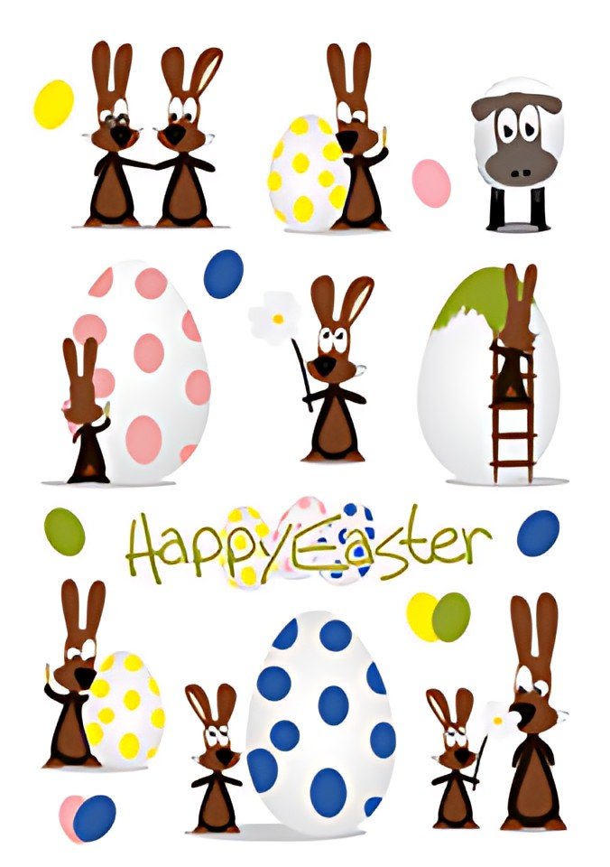 HERMA Stickers de Pâques CLASSIC "Fête des lapins"