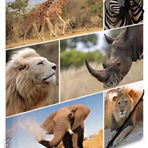 HERMA Chemise à élastiques "animaux d'afrique", en carton,