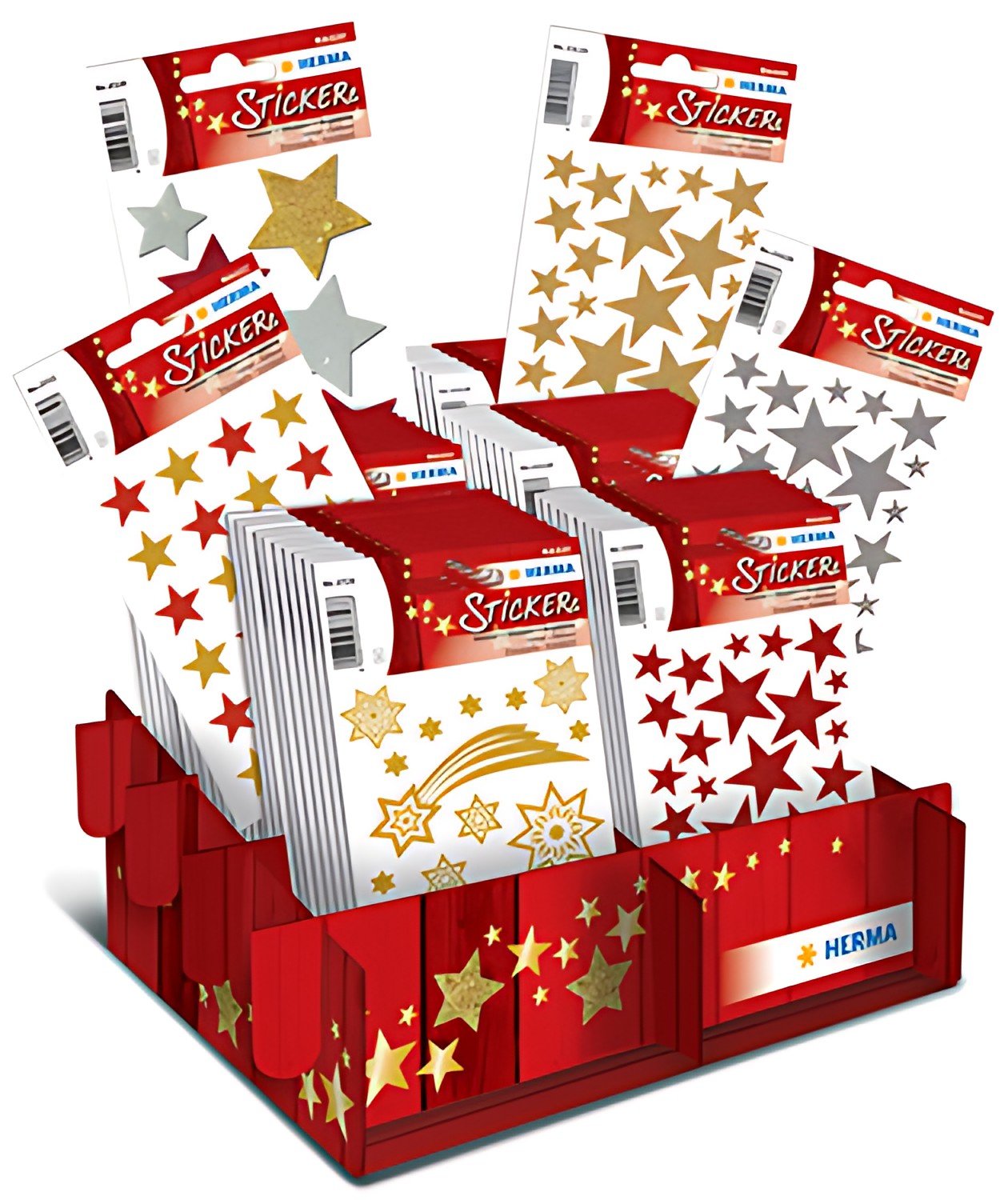 HERMA Autocollants de Noël MAGIC "Etoiles pailletées",