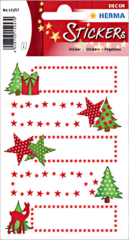 HERMA Autocollants de Noël DECOR "Etoiles & sapin",