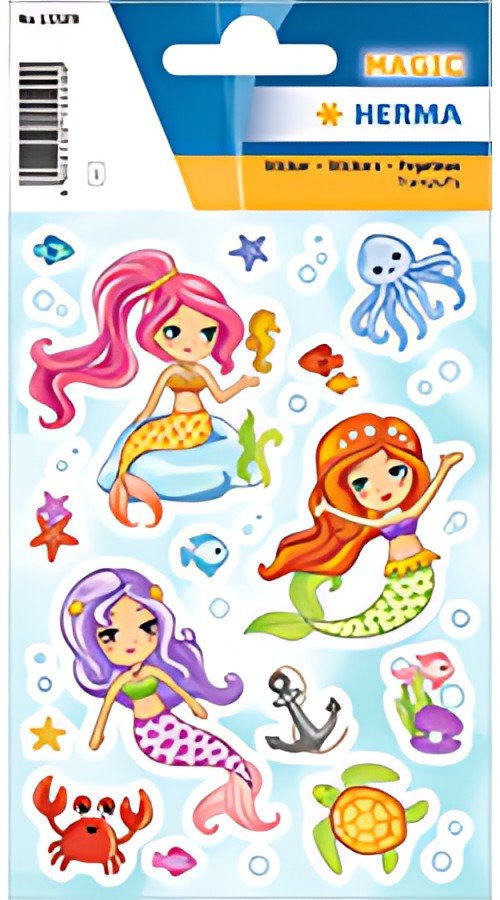 HERMA Sticker MAGIC "Little Mermaid", transpuffy
