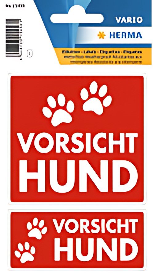 HERMA Hinweisetiketten "Vorsicht Hund"