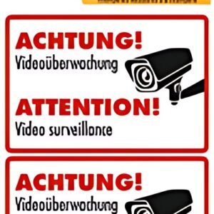 HERMA Hinweisetiketten "ACHTUNG! Videoüberwachung"