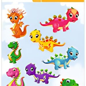 HERMA Sticker MAGIC "Petits dinos", en film pailleté