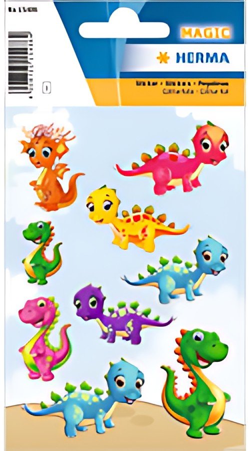 HERMA Sticker MAGIC "Petits dinos", en film pailleté