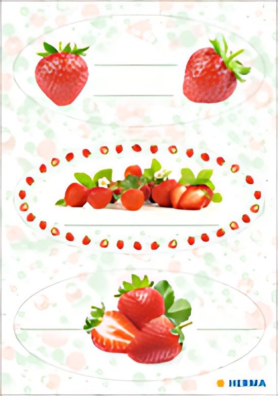 HERMA Étiquette de cuisine HOME "Fraises", 76 x 35 mm