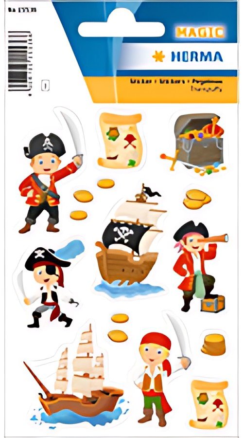 HERMA Sticker MAGIC "Pirate", transpuffy