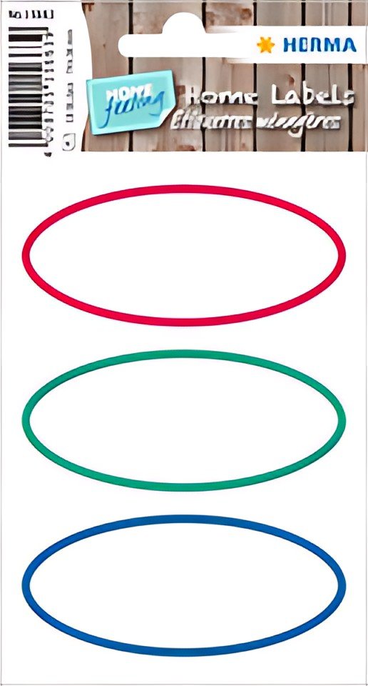 HERMA Étiquette de cuisine HOME, oval, bord coloré