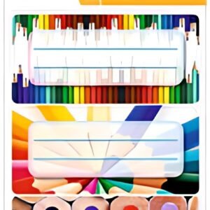 HERMA Étiquette pour livres VARIO "Crayons", 76 x 35 mm