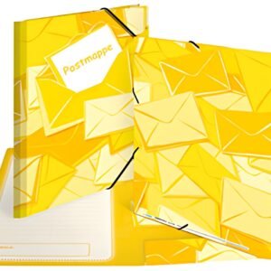 Chemise postale HERMA avec élastique, DIN A4, carton, jaune