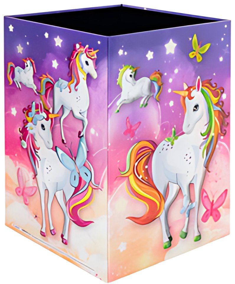 HERMA Corbeille à papier "Licorne", carton