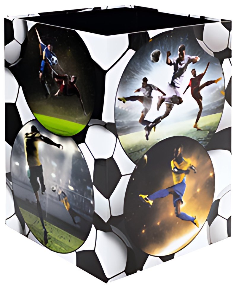 HERMA Corbeille à papier "Football", carton