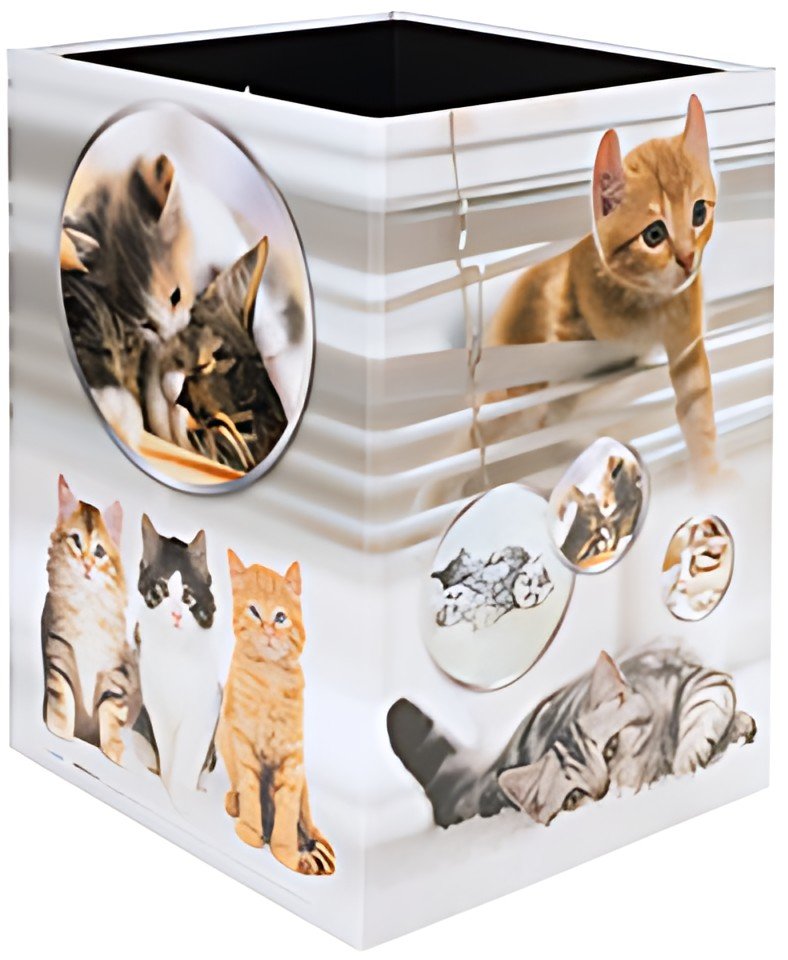 HERMA Corbeille à papier "Chats", carton
