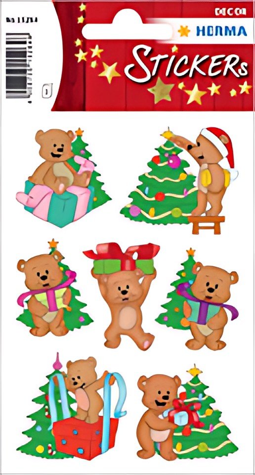 HERMA Sticker de Noël DECOR "Ours de Noël"