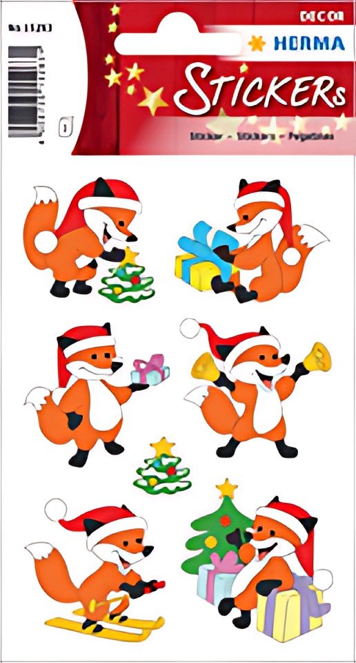 HERMA Sticker de Noël DECOR "Renard de Noël"